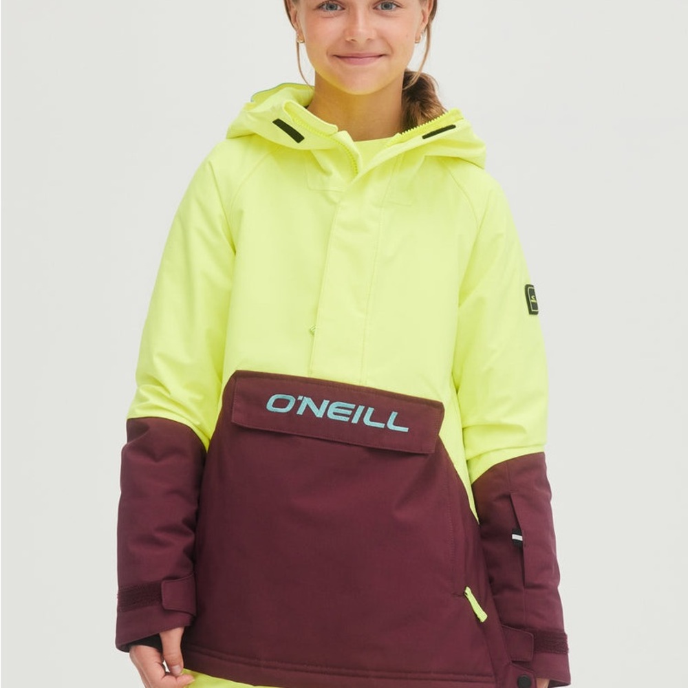 O'Neill Yellow and Maroon Anorak Jacket